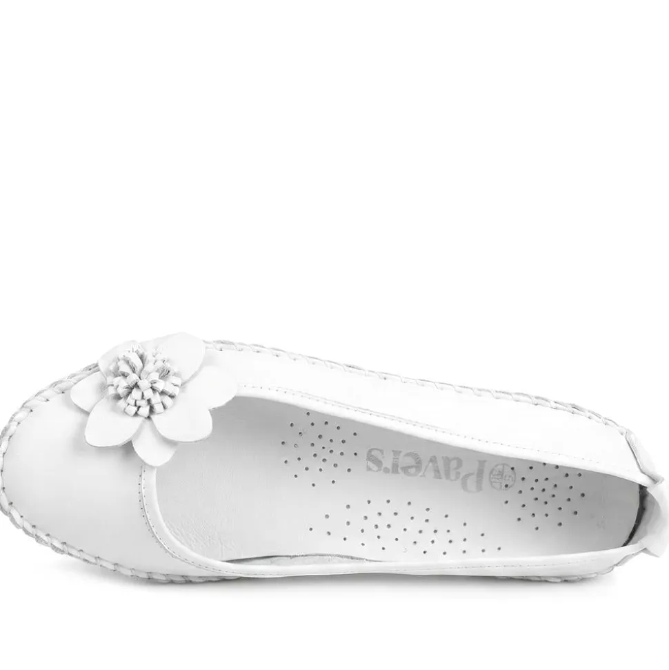 Lightweight Leather Pumps - White