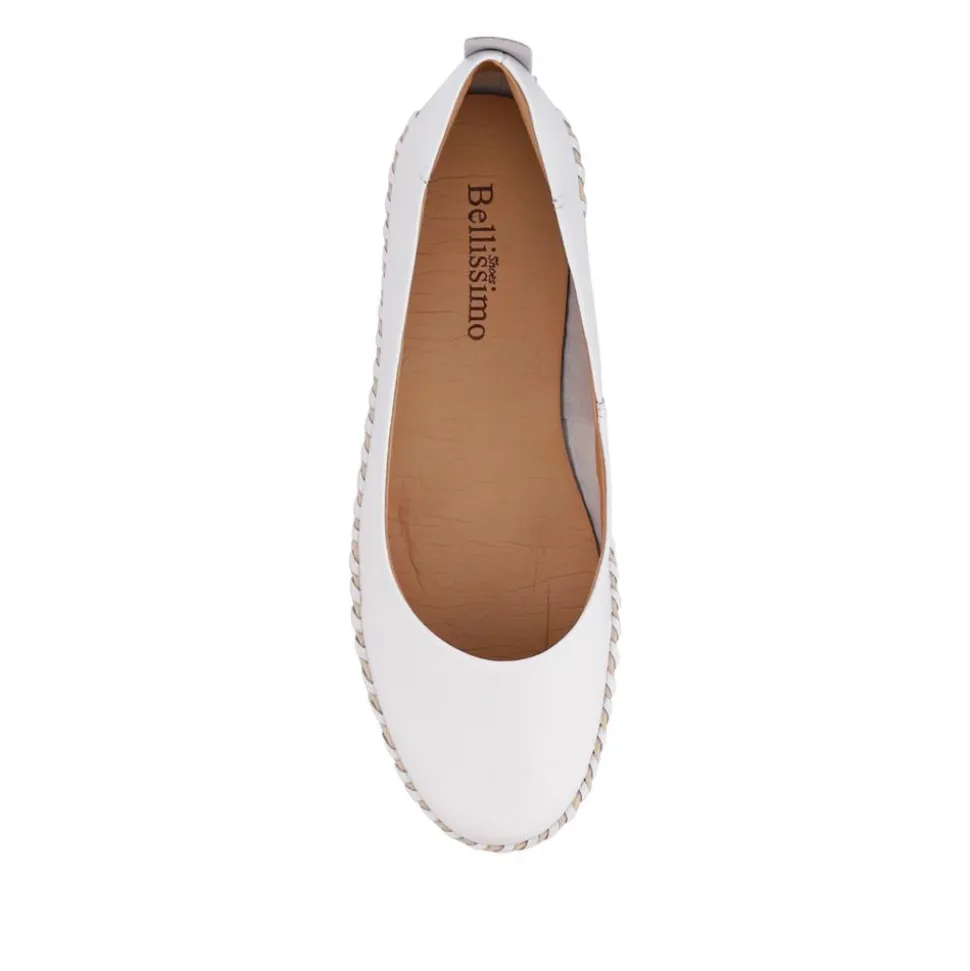 Lightweight Leather Pumps - White