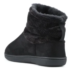 Lightweight Memory Foam Slipper Boots - Black