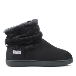 Lightweight Memory Foam Slipper Boots - Black