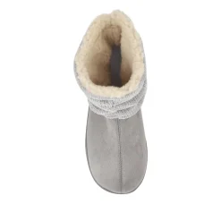 Lightweight Memory Foam Slipper Boots - Grey