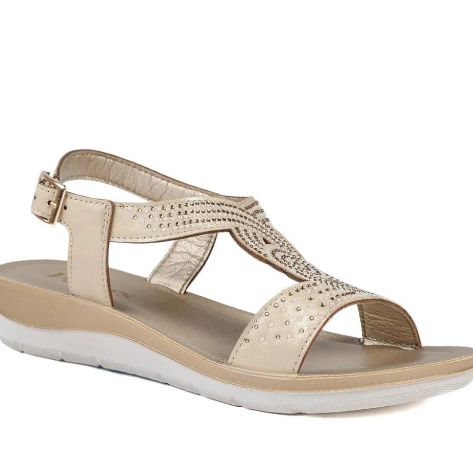 Lightweight Slingback Sandals - Gold