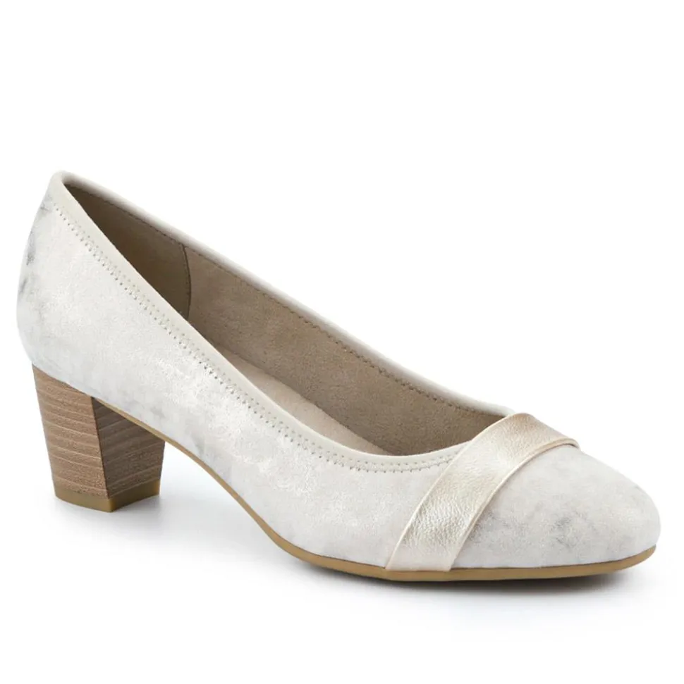 Lightweight Slip-On Court Shoes - Beige-Gold