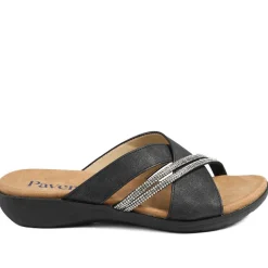 Lightweight Slip On Mule Sandals - Black