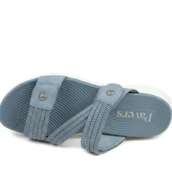 Lightweight Slip On Mule Sandals - Blue