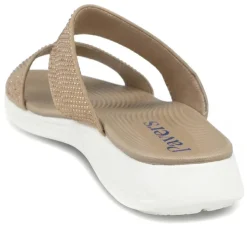 Lightweight Slip On Mule Sandals - Bronze