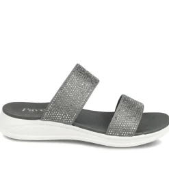Lightweight Slip On Mule Sandals - Dark Grey