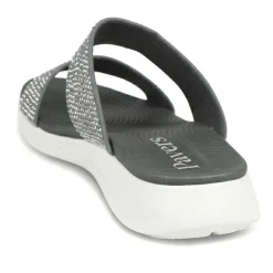 Lightweight Slip On Mule Sandals - Dark Grey