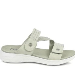 Lightweight Slip On Mule Sandals - Khaki