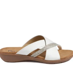 Lightweight Slip On Mule Sandals - White