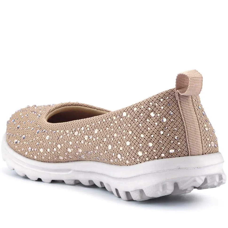 Lightweight Slip On Pumps - Taupe