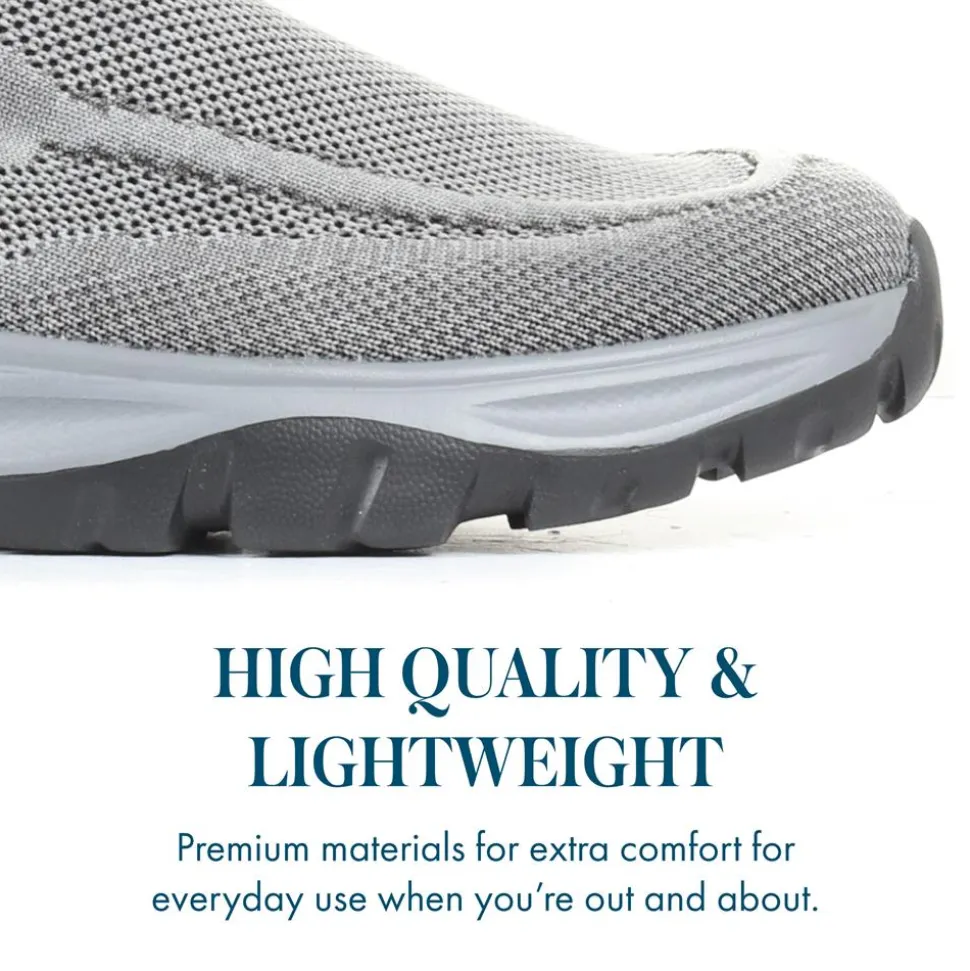 Lightweight Slip-On Trainers - Grey