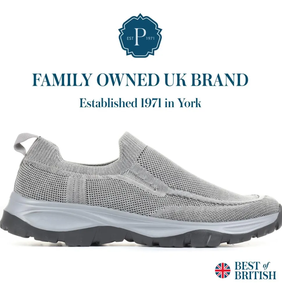Lightweight Slip-On Trainers - Grey