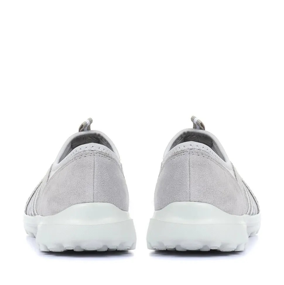 Lightweight Slip-On Trainers - Light Grey