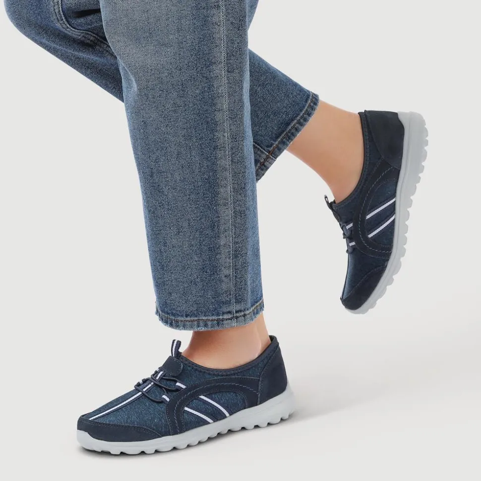 Lightweight Slip-On Trainers - Navy