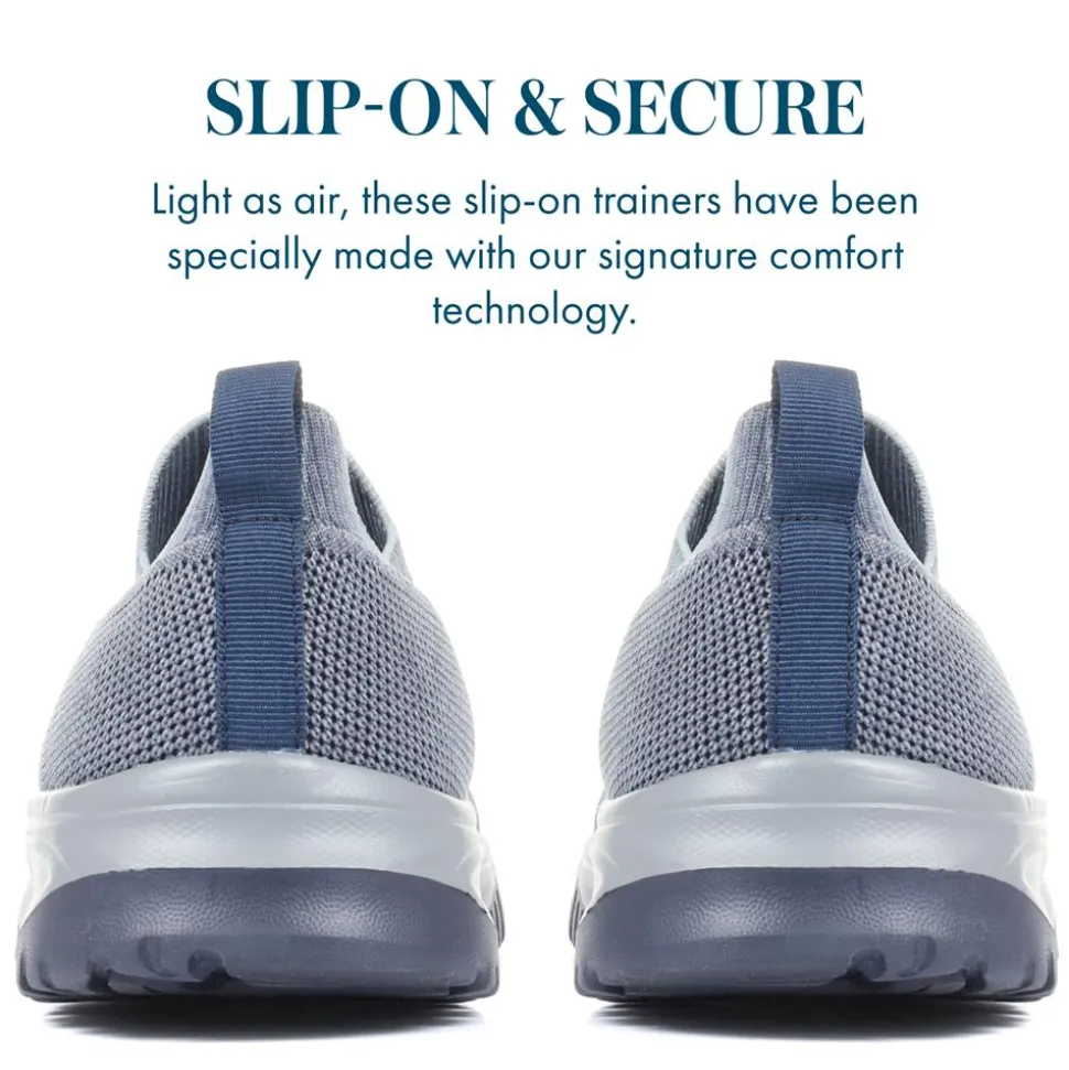 Lightweight Slip-On Trainers - Navy
