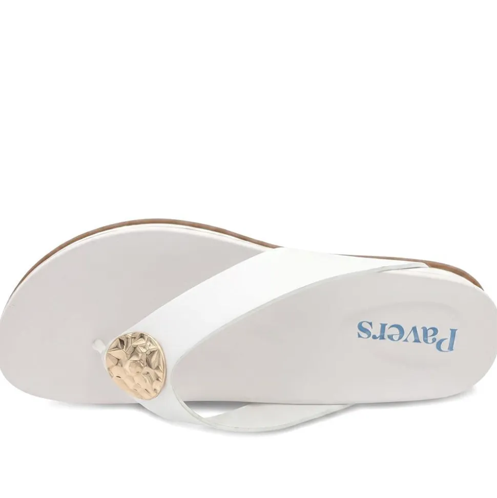 Lightweight Toe Post Sandals - White