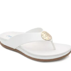 Lightweight Toe Post Sandals - White