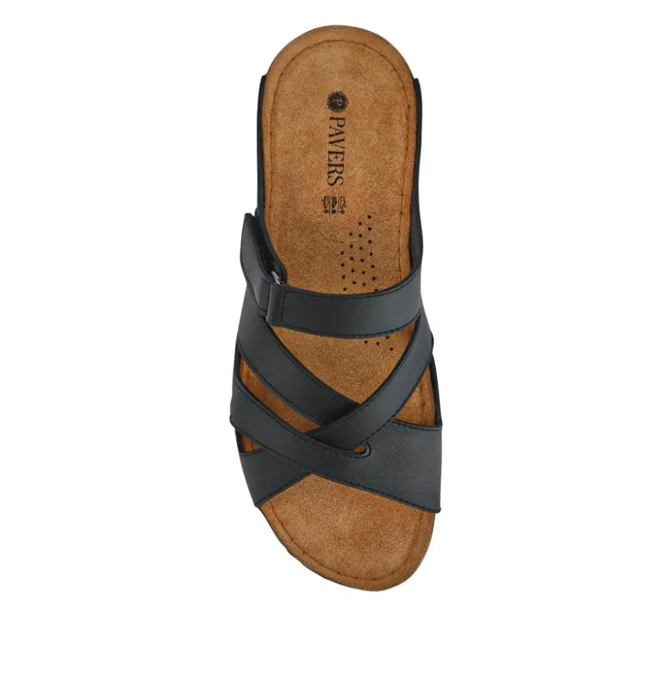 Lightweight Touch Fasten Mules - Black
