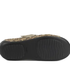 Lightweight Touch Fasten Mules - Leopard