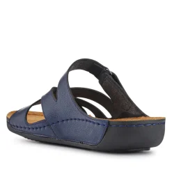 Lightweight Touch Fasten Mules - Navy