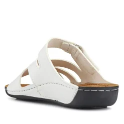 Lightweight Touch Fasten Mules - White