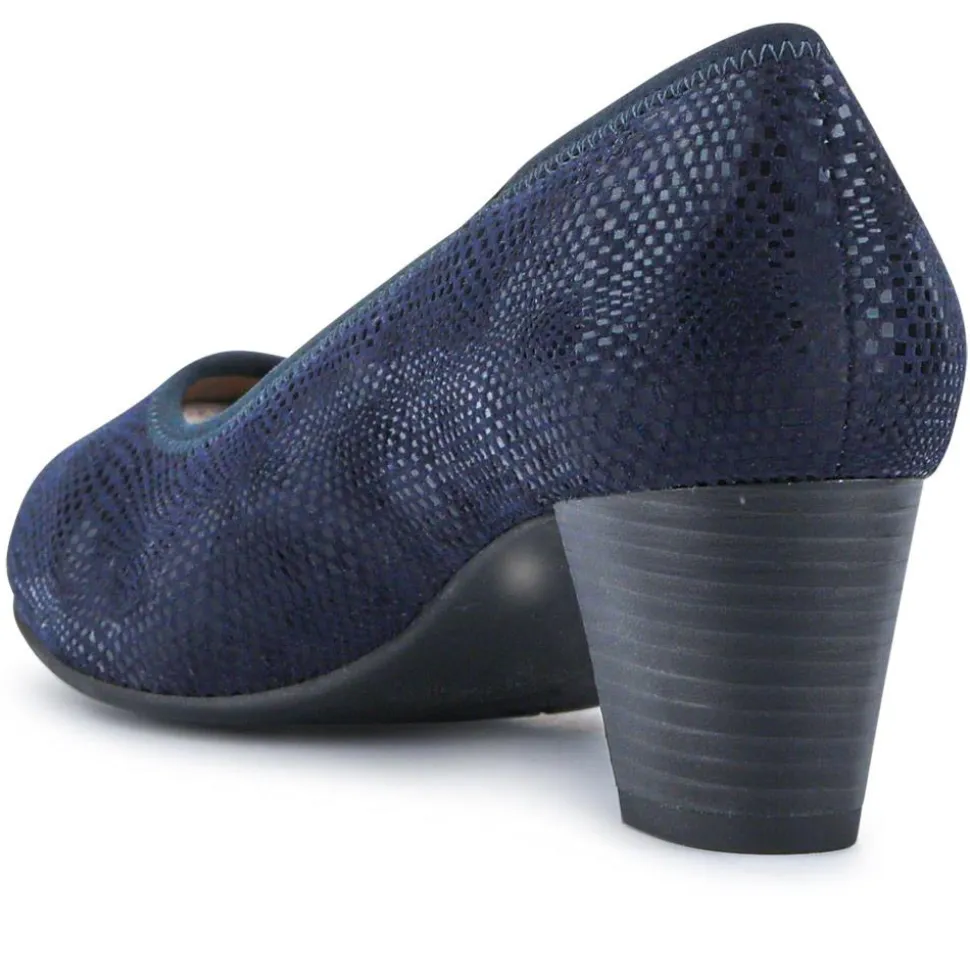 Lightweight Vegan Court Shoes - Navy Shimmer