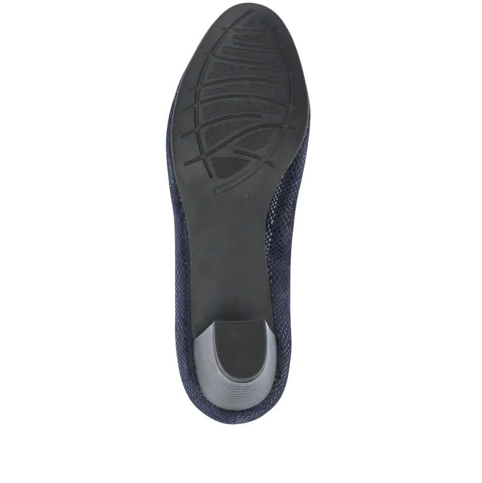 Lightweight Vegan Court Shoes - Navy Shimmer