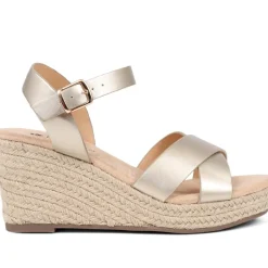 Lightweight Wedge Espadrilles - Gold