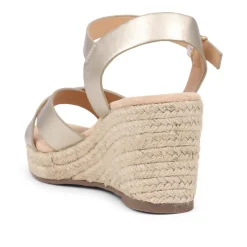 Lightweight Wedge Espadrilles - Gold