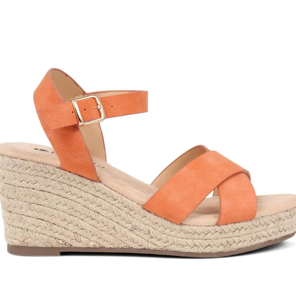 Lightweight Wedge Espadrilles - Orange