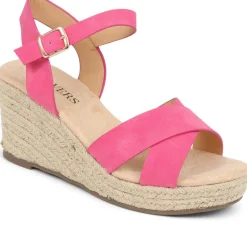 Lightweight Wedge Espadrilles - Pink