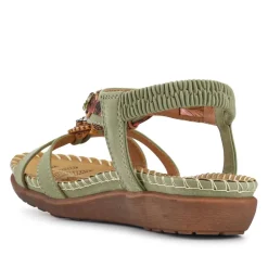 Lightweight Wedge Heel Mules - Sage