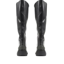 Link Chunky Knee High Boots - Black