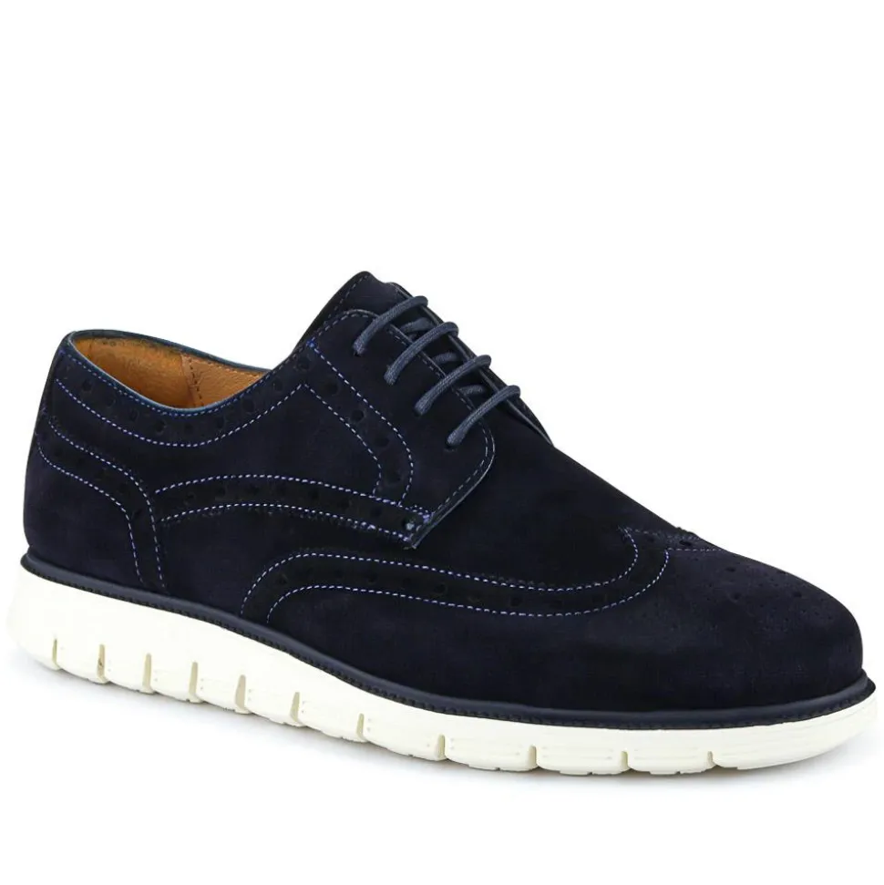 LondonCity2 Brogue Derby Shoes - Navy Suede