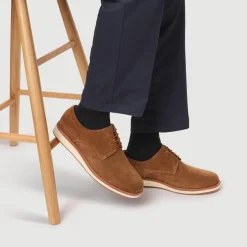 Longfield Wide Fit Leather Lace Up Shoes - Tan Suede