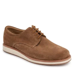 Longfield Wide Fit Leather Lace Up Shoes - Tan Suede