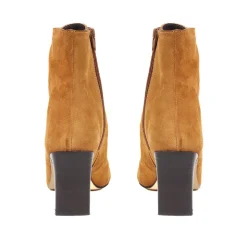 Lorah Leather Lace-Up Boots - Cognac