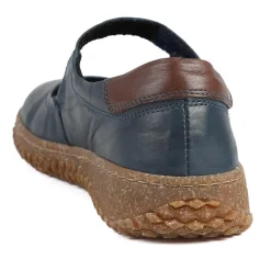 Loretta Leather Mary Janes - Navy