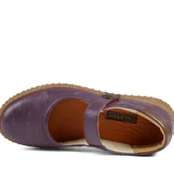 Loretta Leather Mary Janes - Purple