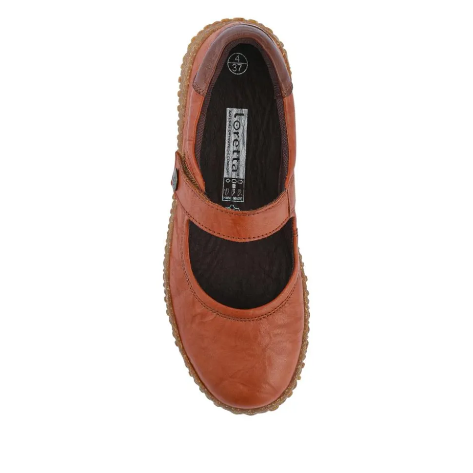 Loretta Leather Mary Janes - Tan