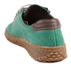 Loretta Leather Trainers - Green