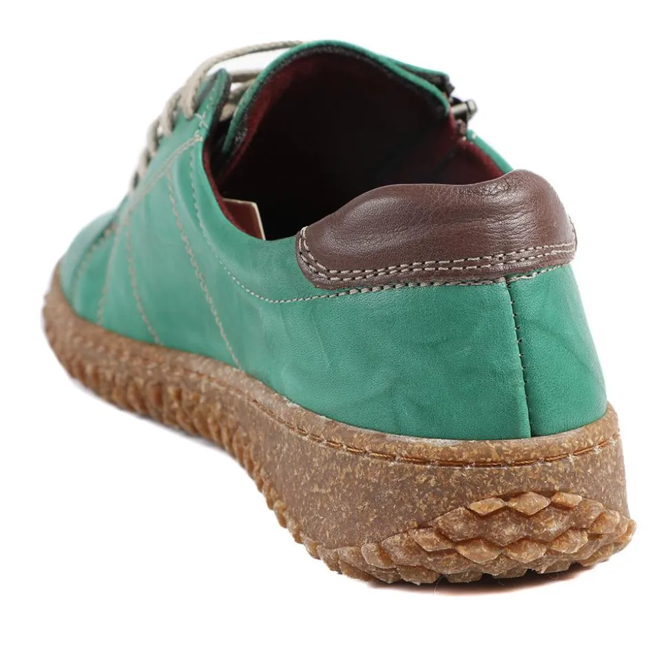 Loretta Leather Trainers - Green