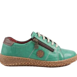 Loretta Leather Trainers - Green