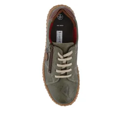 Loretta Leather Trainers - Khaki