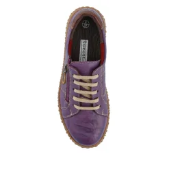Loretta Leather Trainers - Purple