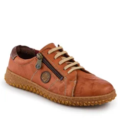 Loretta Leather Trainers - Tan