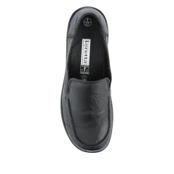 Loretta Smart Leather Loafers - Black