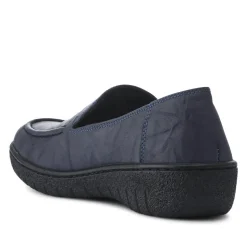 Loretta Smart Leather Loafers - Navy