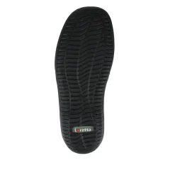 Loretta Wide Fit Leather Handmade Slip-Ons - Black
